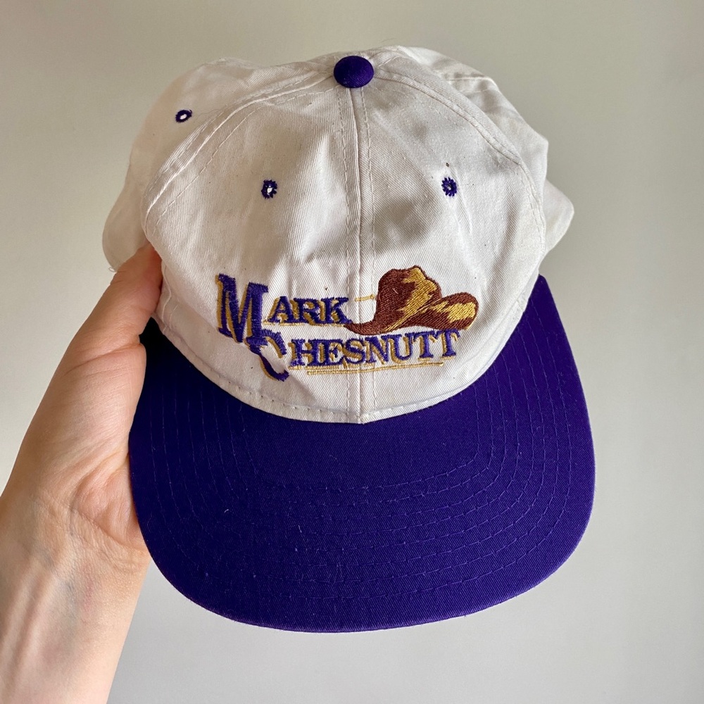 White and Purple Baseball Cap
